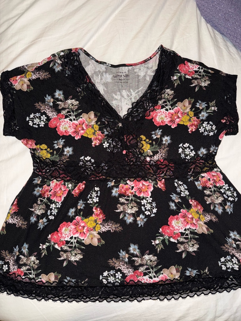 Torrid Floral Babydoll Top